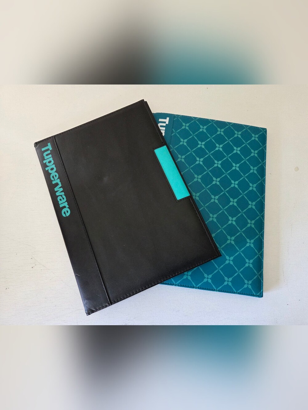 Brand New Tupperware Teal & Black Portfolio Cases